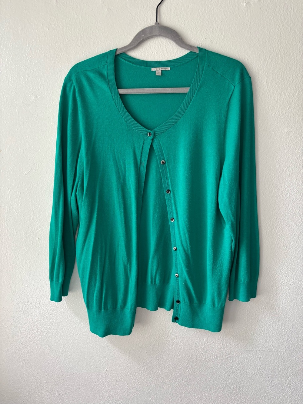 Halogen Emerald Green V-Neck Button Cardigan